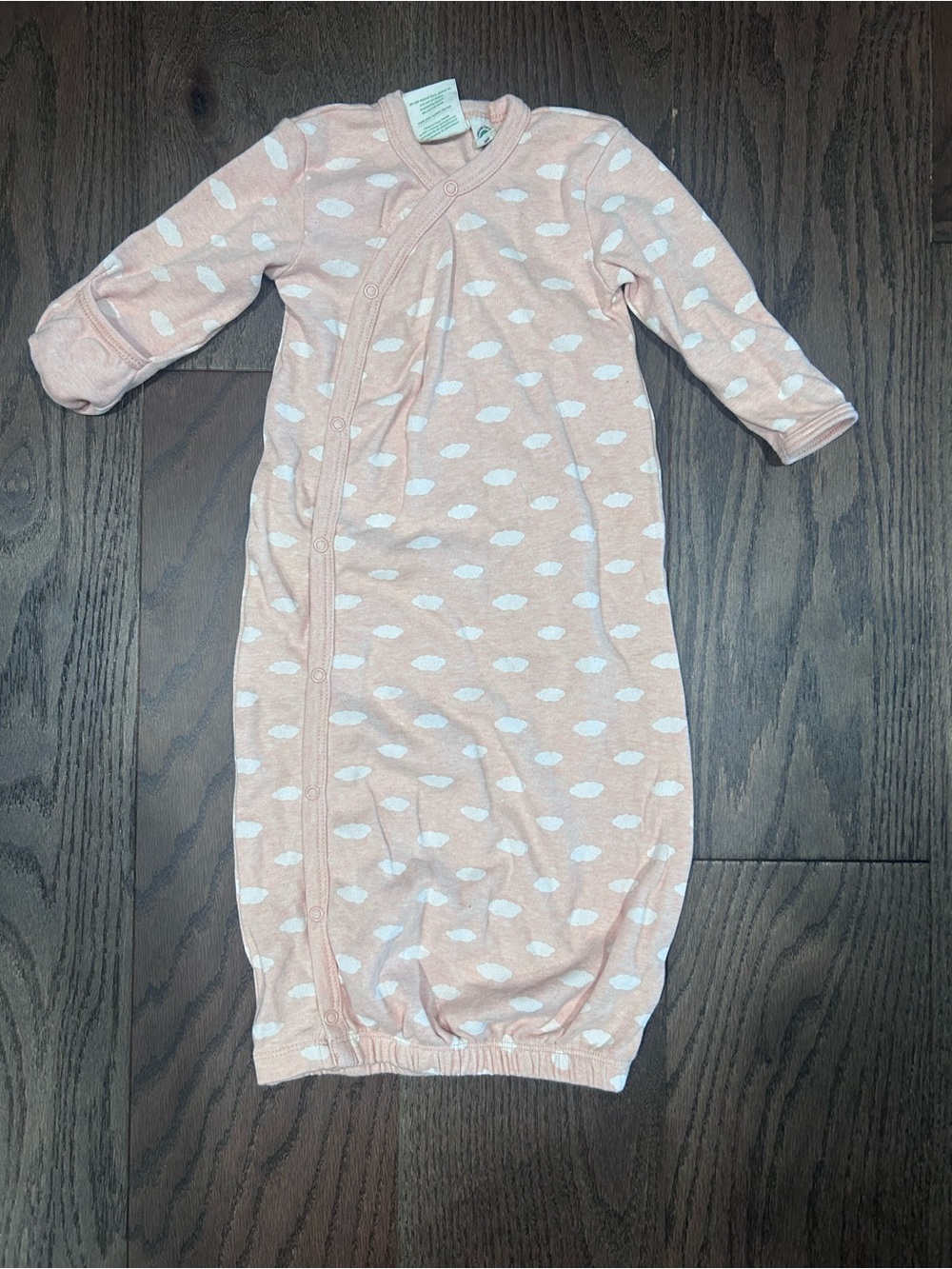Parade Organics Size 3-6 Long Baby Girl's Sleep Gown